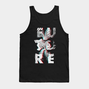 "Future" Glitchy Text Tank Top